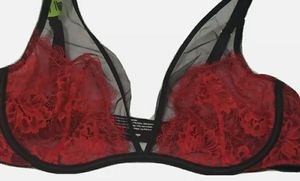 Soma Women’s Breathtaking Unlined Lace Plunge Bra Black Size 34D #41